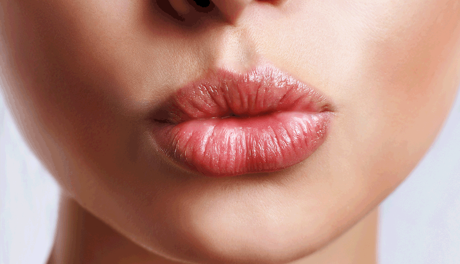 woman with smooth lips